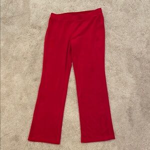 Vibrant Red Flared Pants